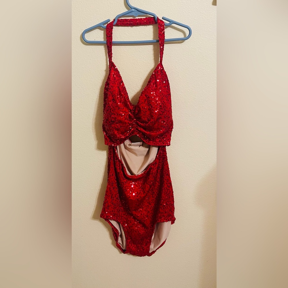 Harmonic Threads Sparkly Red Costume